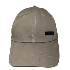 Cacuss Men's Slideback Hat Tan Size OS Patch Logo 100% Cotton